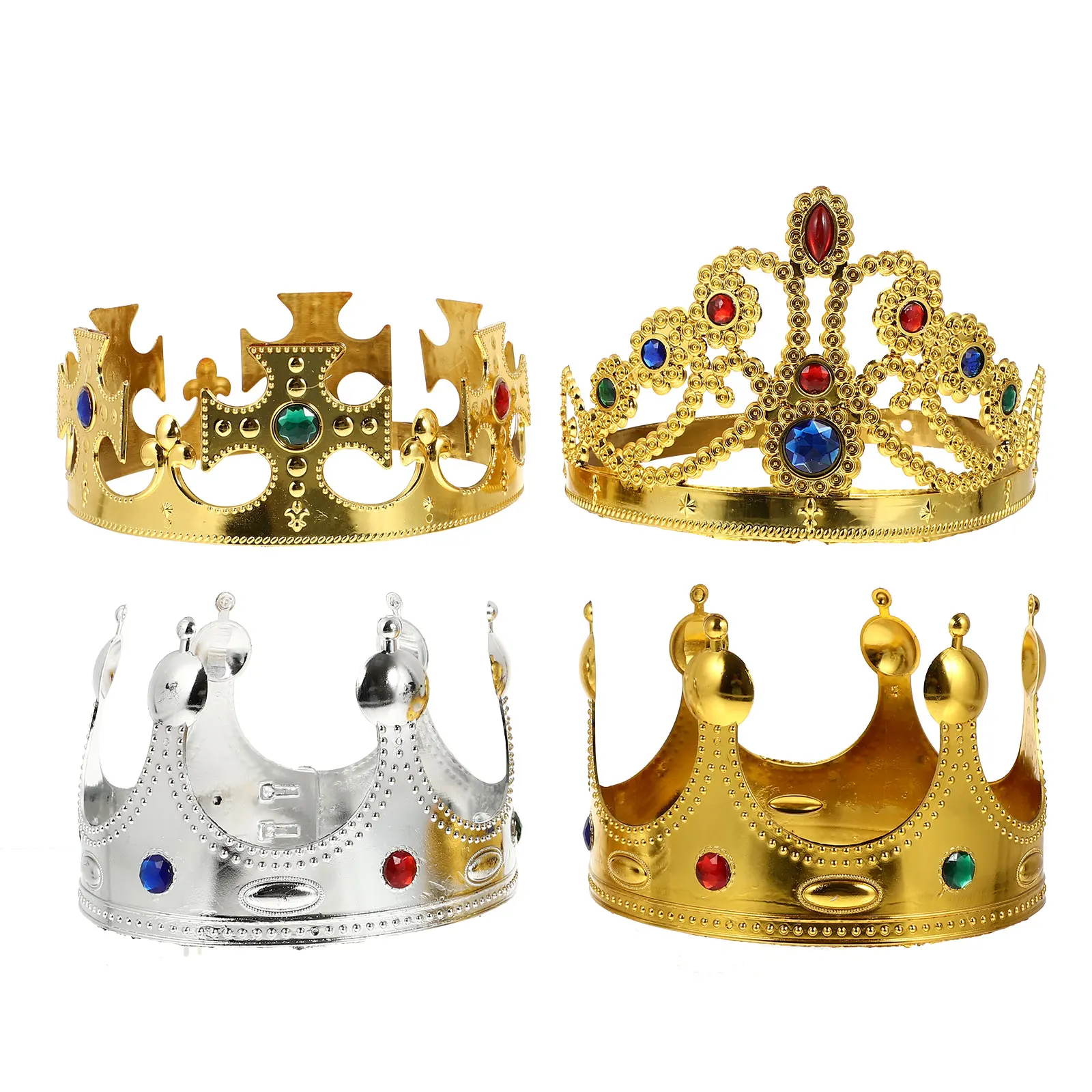 

Короны короны для вечеринки, детские шапки на день рождения, король, реквизит, пластиковые золотые украшения на Хэллоуин, конфеты принца, короли для девочек