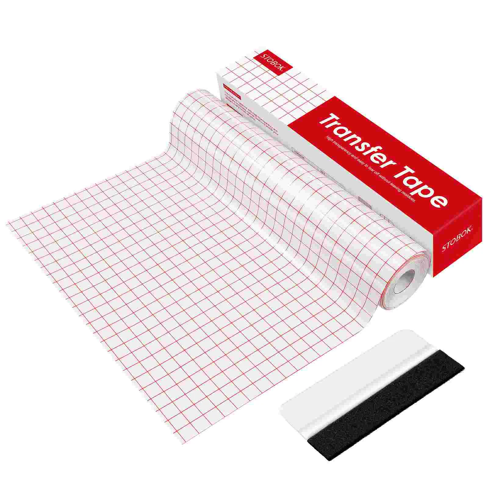 

Переводная лента для винила STOBOK, рулон переводной бумаги среднего размера, 30x1500 см, переводная лента с переводными знаками 1/2 квадратов в кле...