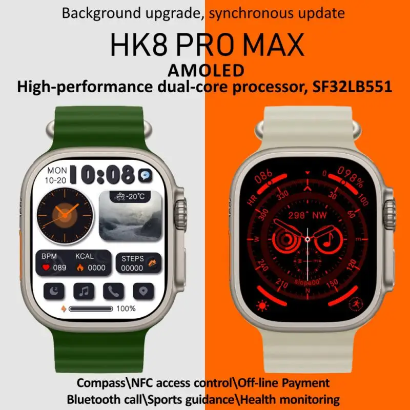 

2023 Смарт-часы HK8PROMAX часы AMOLED2.0 экран Si Che ULTRA Смарт-часы 49 мм приложение Wearfit функция отслеживания физической активности