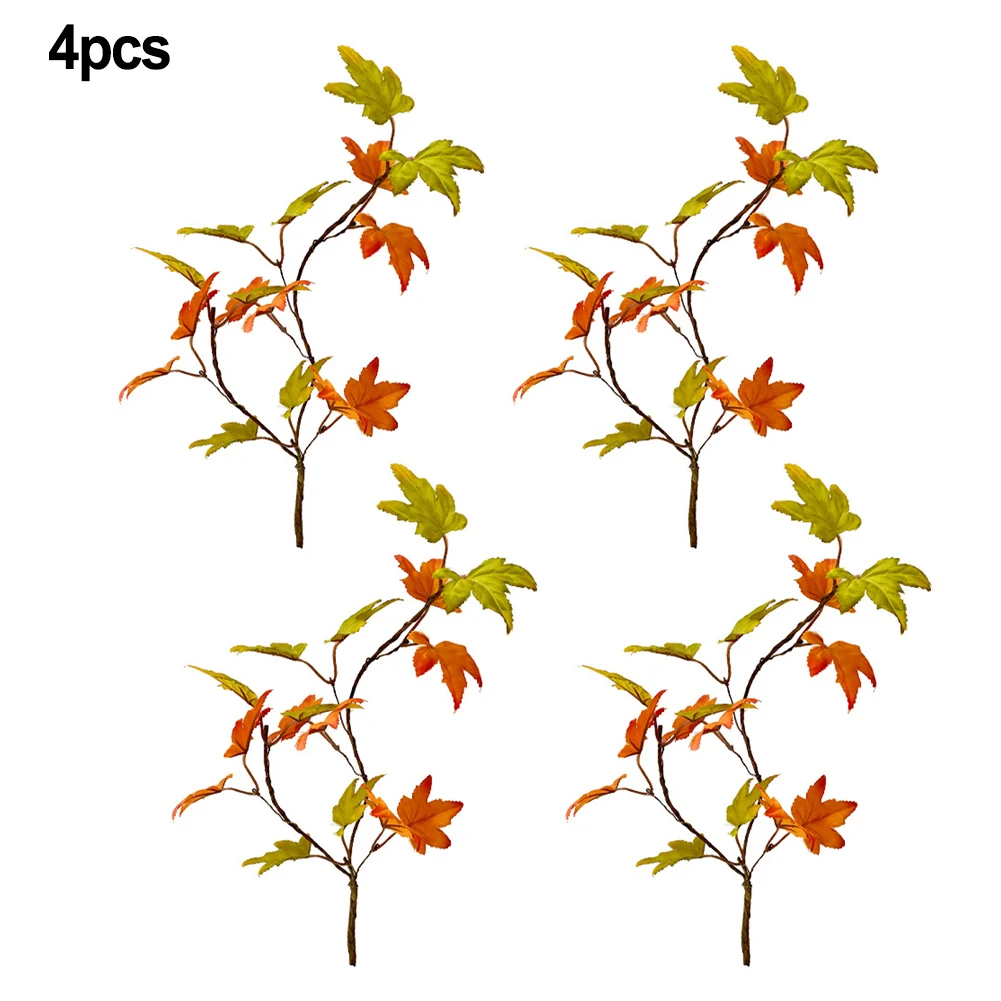 

40cm Artificial Autumn Maple Leaf Fake Autumn Leaves Plant Arrangement Hotel Shopping Home Harvest Day Thanksgiving Decoration