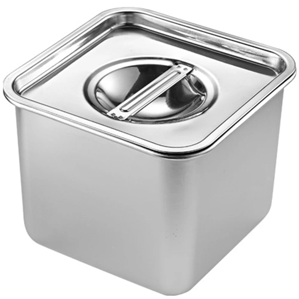 

Condiment Container Condiment Containers Lid Stainless Steel Seasoning Box Salt Jar