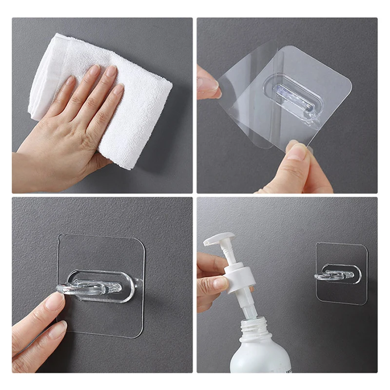 

Самоклеящийся крючок для шкафа, подвесная полка, крючок для бутылок из геля для душа, полка без отверстий, держатель для поддержки, круглый крючок