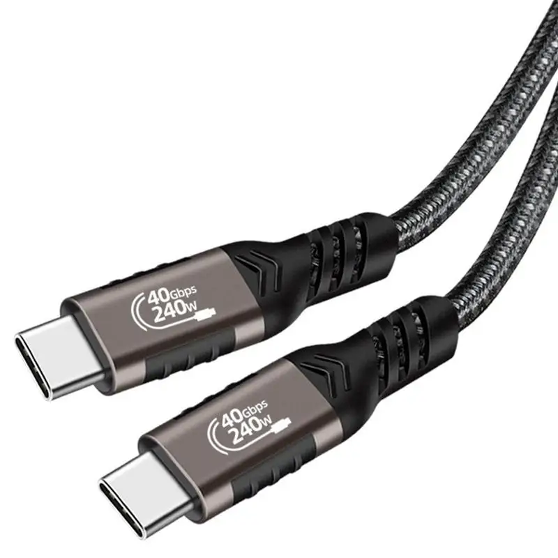 

Type C Cable Cord With 40Gbps Data 240W Charging 8K60Hz USB4 Wire For Type C Compatible Supports PD 3.1/QC 4.0