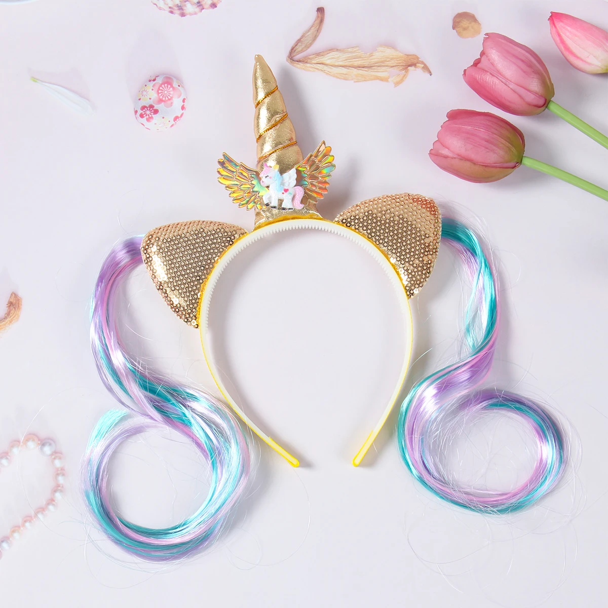 Резинка для волос в виде единорога