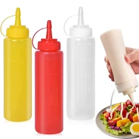 480240ml condiment squeeze bottles durable plastic squeeze squirt bottle for ketchup bbq sauces syrup condiments dressings