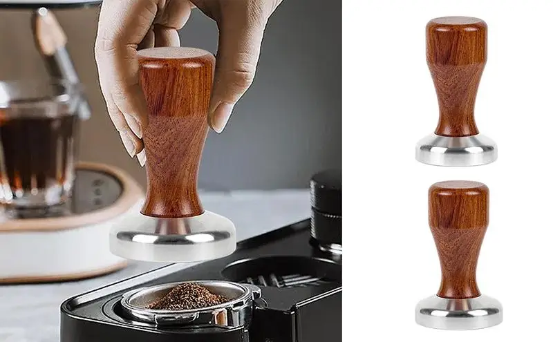 

Coffee Tamper Smooth Coffee Press Tool Espresso Tamp Press With Flat Base Ground Press And Wooden Handle For Coffee Barista