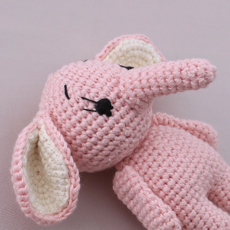 

Baby Wooden Teether Ring DIY Crochet Elephant Rattle Soother Bracelet Teething Molar Newborn Pram Crib Toy