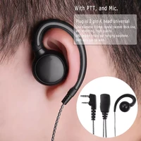 180 degree swivel earhook earpiece headset with mic ptt for kenwood big ear hanging crystal twisted earphone