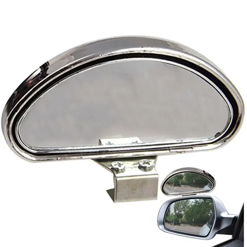 

Car Mirror Blindspot Mirror Wide-angle Exterior Side View Mirror For Beginner A Pair Reflective Mirror Elliptical Mirror