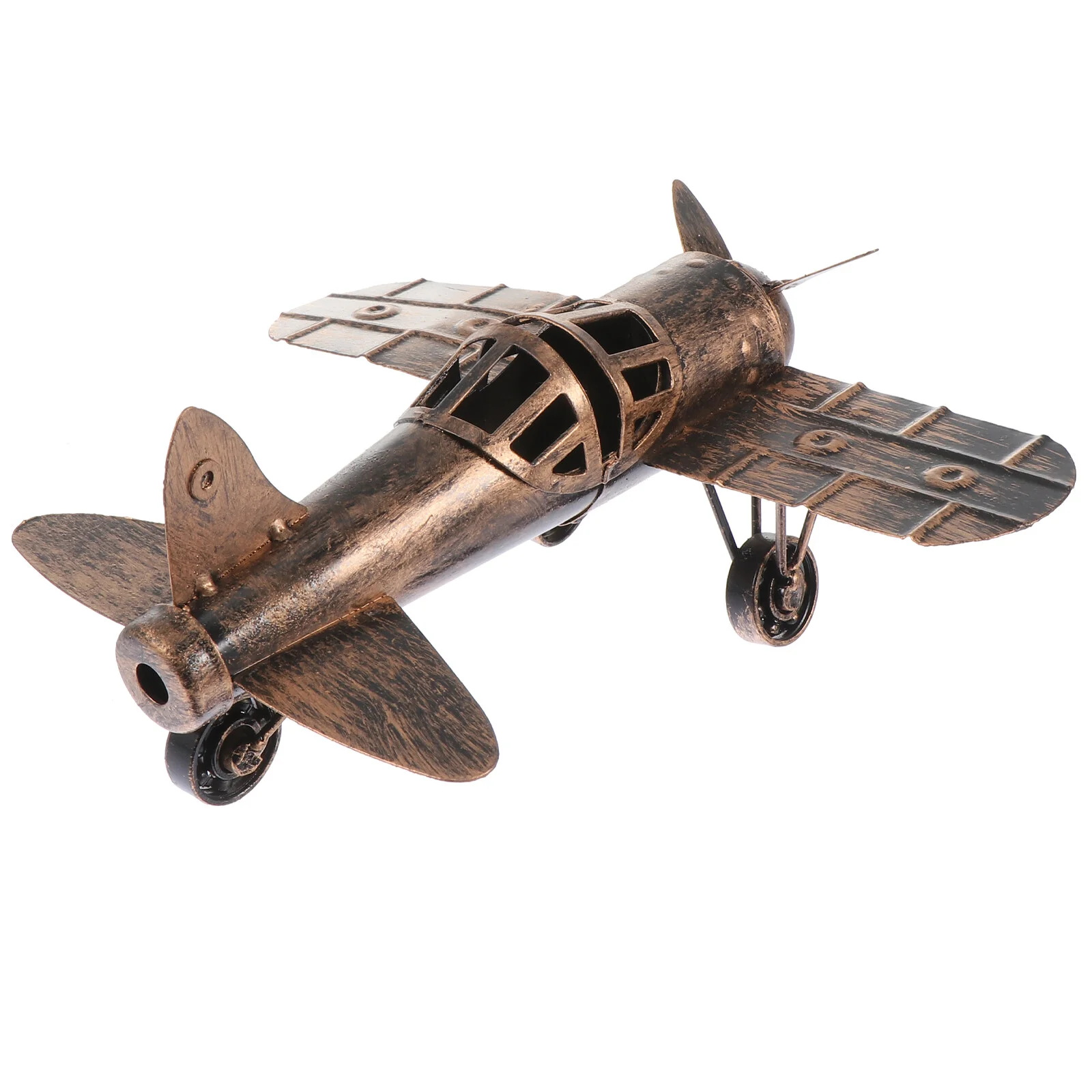 

Kid Toy Tieping Decorative Airplane Tabletop Ornament Model Decorate Adornment Vintage Aircraft Wrought Iron Child