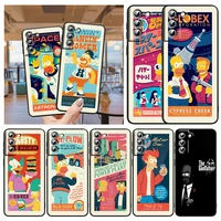 Hot Cartoon Cute Simpsons for Samsung Galaxy Note S20 Lite Ultra Pro S10E S10 Plus Black Phone Case