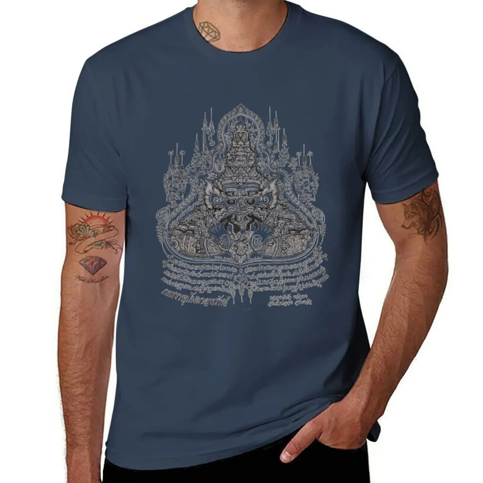 Фото Футболка Sak Yant Phra Rahu, быстросохнущая футболка для рыбалки №1