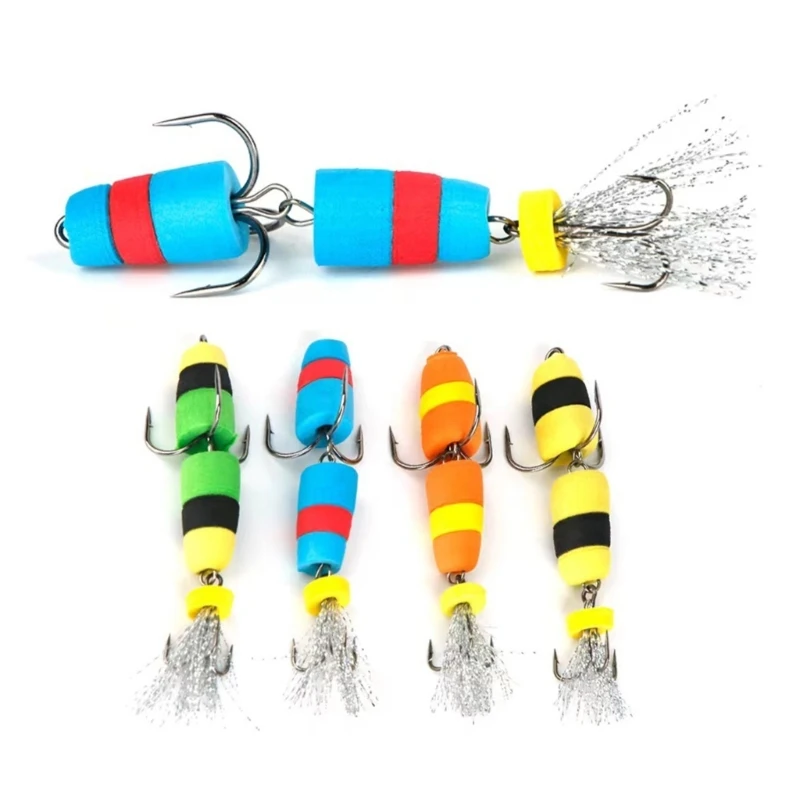 4 шт. легкие пенопластовые приманки мягкие рыболовные плотные для плавания с 2