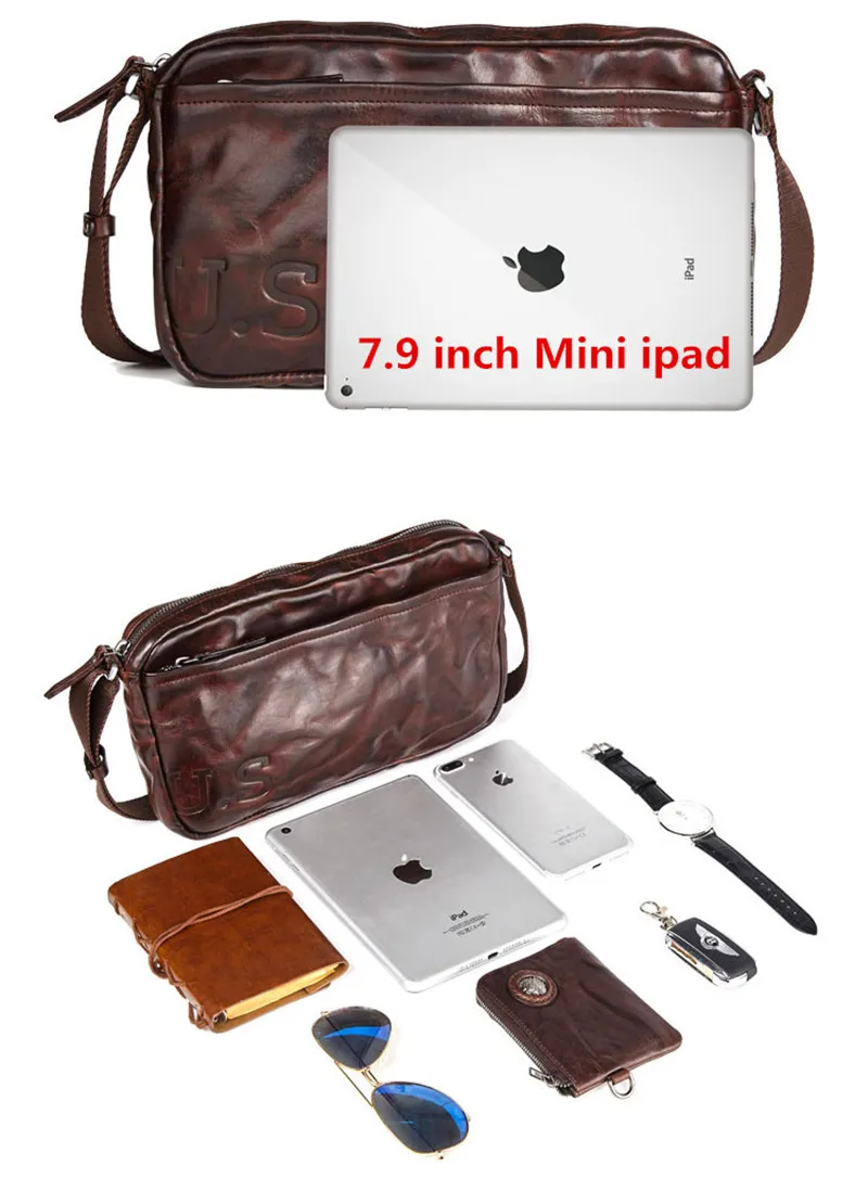 Fashion vintage designer pleated genuine leather men chest bag luxury high quality real cowhide teens personality crossbody bag