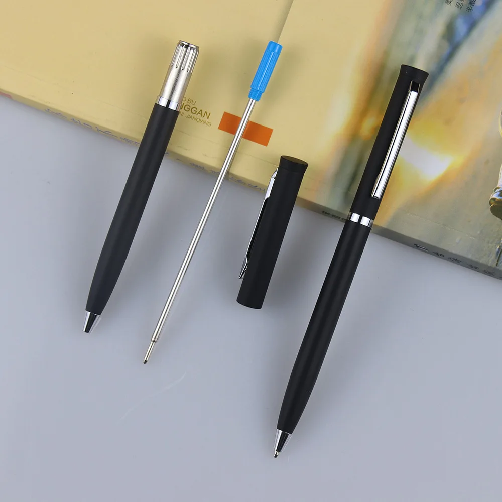 

Шариковая ручка для бизнеса средняя масляная ручка черная матовая металлическая шариковая ручка