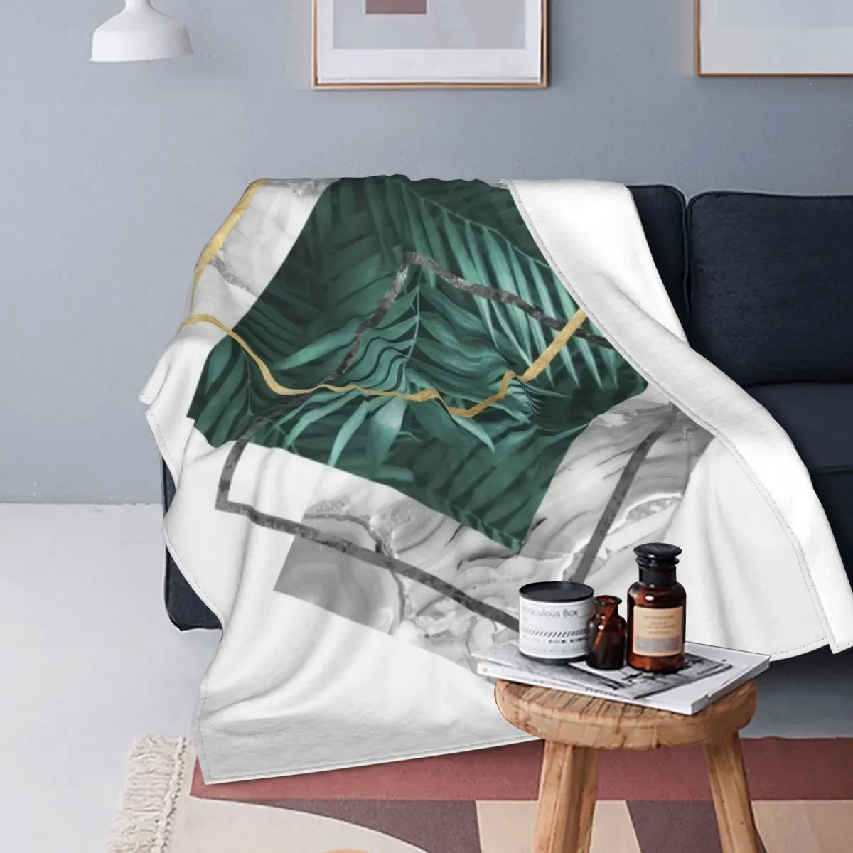 

Растительное супермягкое Флисовое одеяло Polygons с мультяшным рисунком, теплая спальня, не скатывается