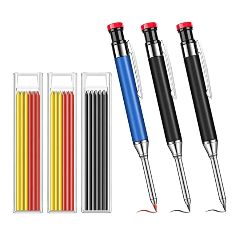 

1 Set Carpenter's Pencils Deep Hole Marker Workshop Mechanical Pencil Marker For Woodworking Tool