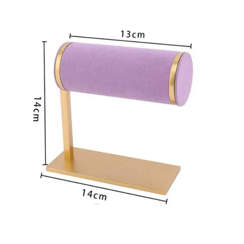 Jewelry Display T-bar Watch Organizer Bracelet Holder Hair Band Rack Portable Velvet Bracelet Scrunchie Organizer Display Stand