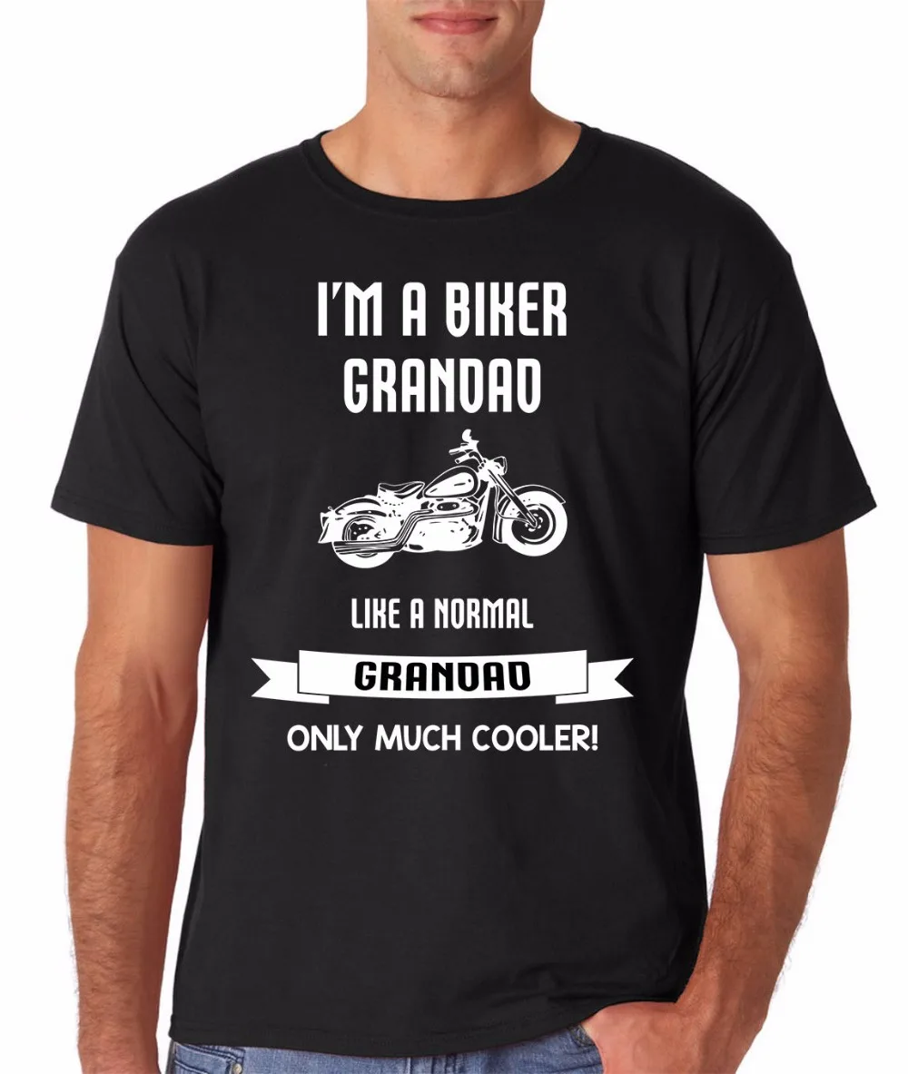 

Newest Men's Funny Hip Hop Street Extend Men Motorcycle Biker Retro Grandad Grandpa Gift Band T Shirts Digital Printing Classic