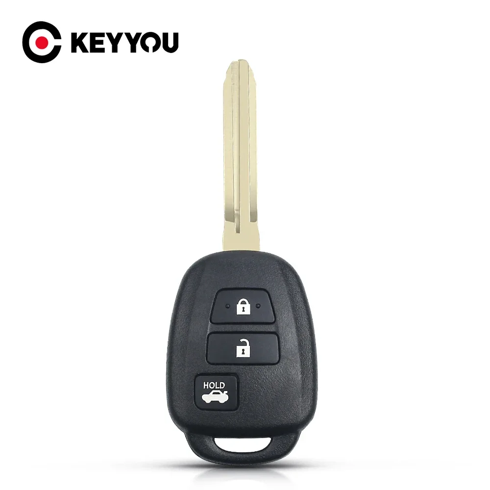 

Чехол для автомобильного ключа KEYYOU Toy43, чехол с 3 кнопками для Toyota Highlander Corolla RAV4 Avlon Tacoma Prius Yaris Camry Rrmote