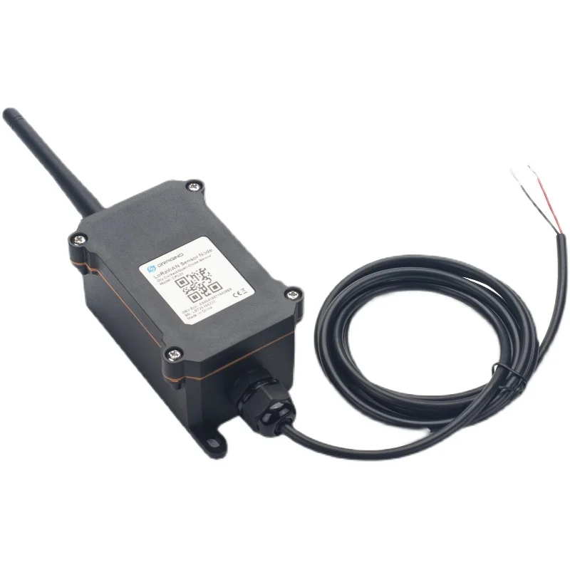 Outdoor LoRaWAN Open/Close Dry Contact Sensor IoT Alarm Feature KR920/US915/EU868/AS923/AU915 Wall Mountable 8500mAh Battery