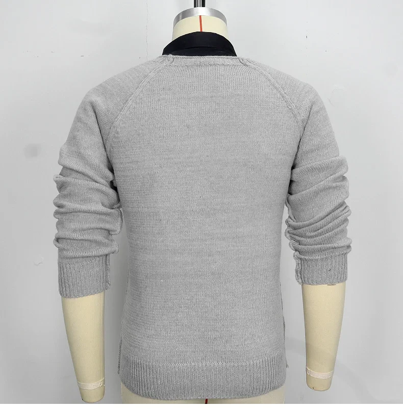 Мужская одежда новый вязаный свитер мужской осенне-зимний с рукавами до плеч и