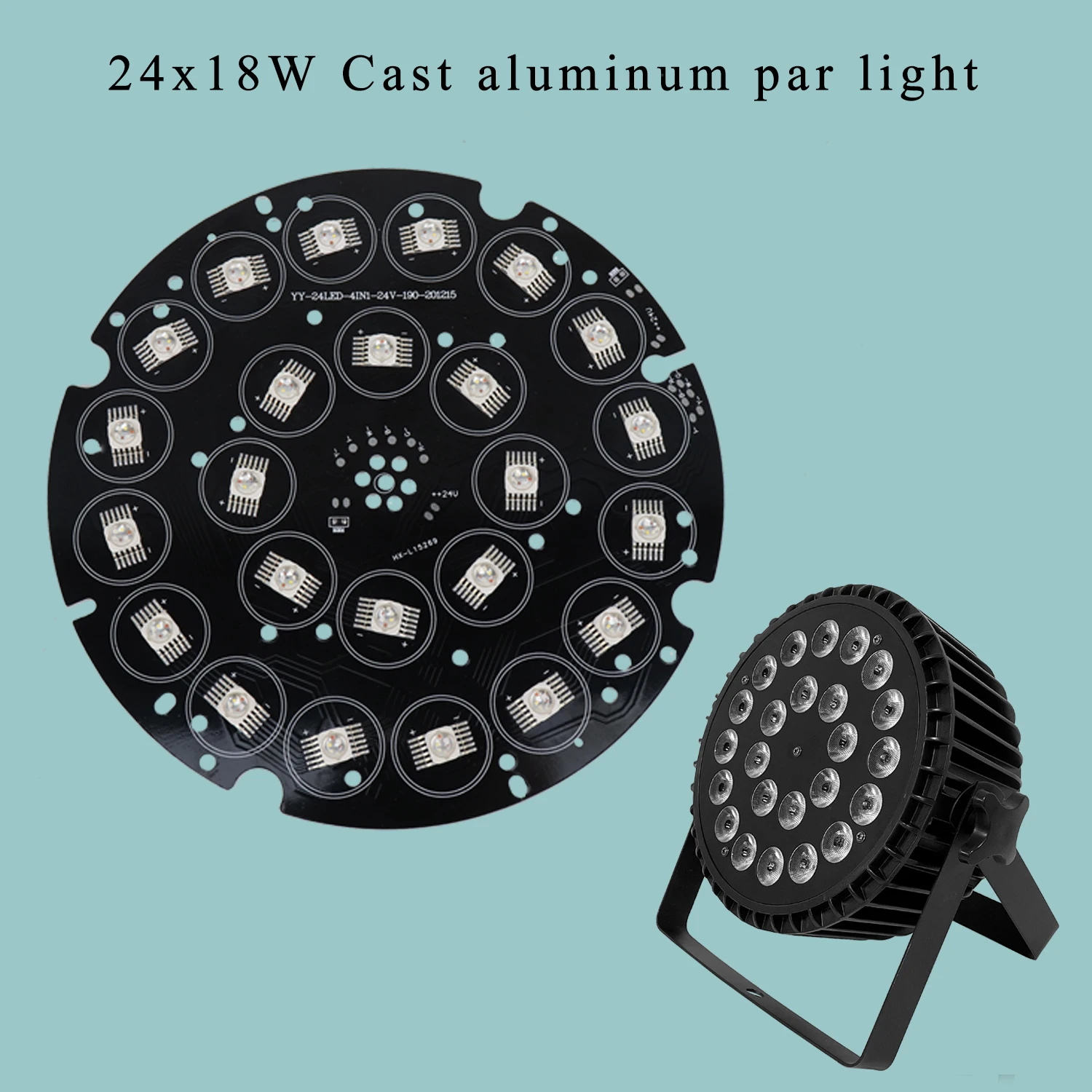 

Водонепроницаемый комплект для ремонта Par Light 24x12 Вт RGBWA UV aicpose