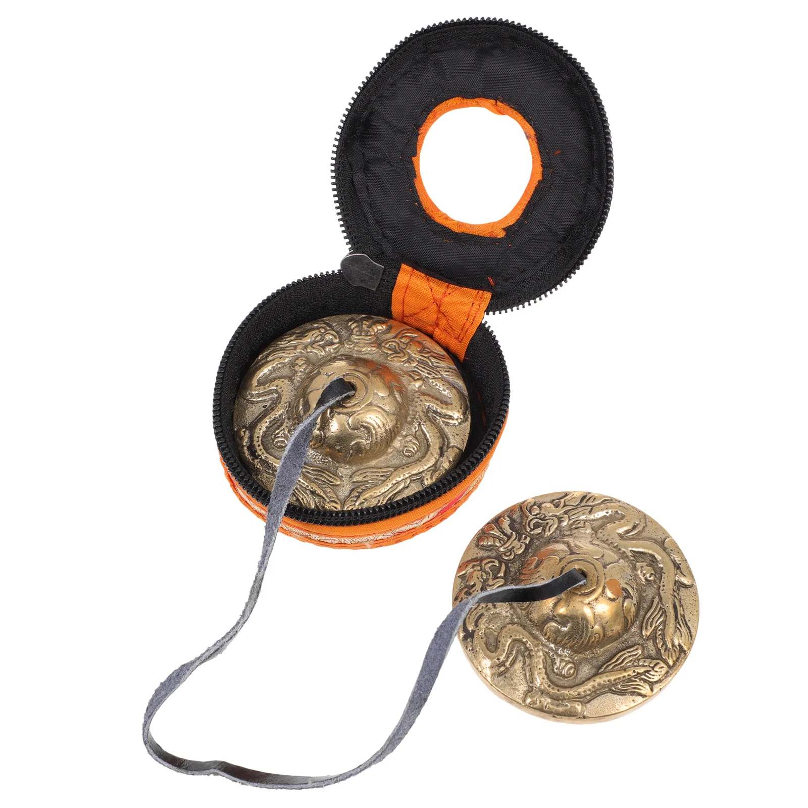 

1Pc Yoga Meditation Bell Cymbal Bell with Storage Bag (Golden)