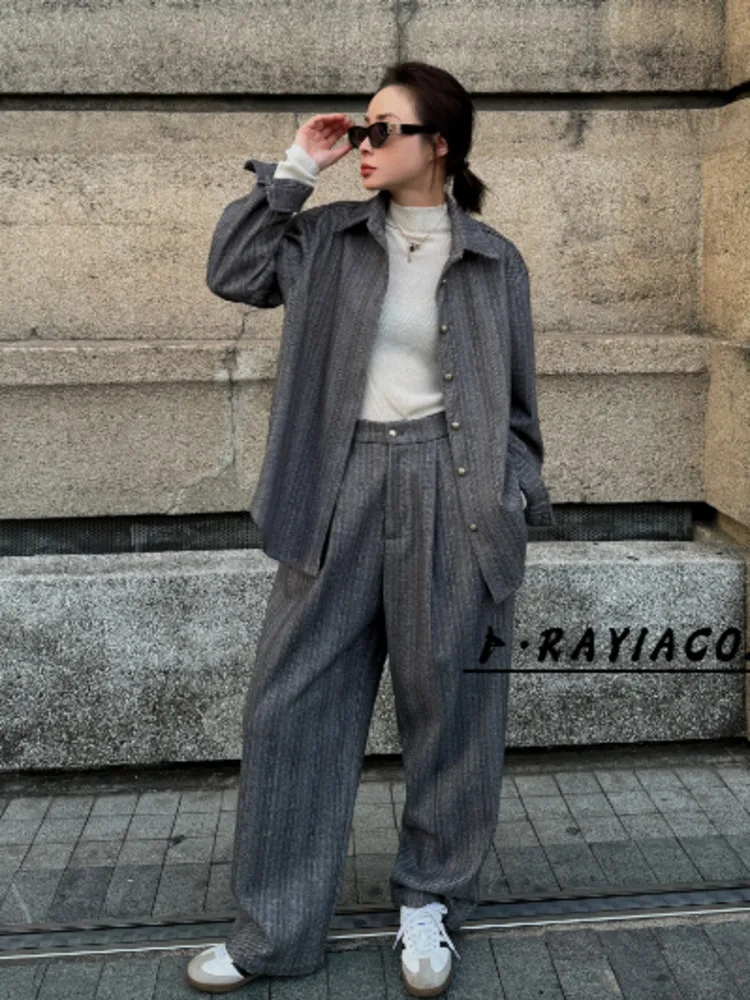 EOEN новинка зимы 50% кашемировый однорядный топ с металлическими пуговицами и