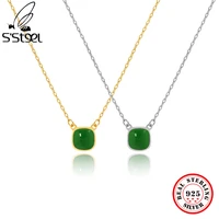 ssteel 925 silver original square pendants necklaces for women korean designer dating necklaces accessories fine jewellery