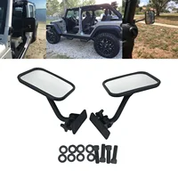 Quick Release Rectangular Rear View Side Mirror For Jeep Wrangler JKU JK CJ YJ TJ 1997-2017