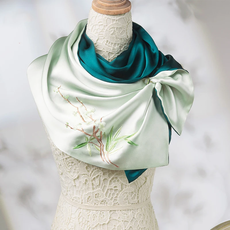 

Шарф из чистого шелка ручной работы, 155*35 см