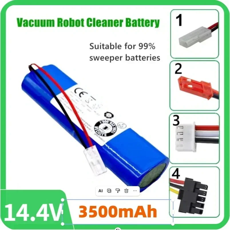 14 4 В/14 8 В 3200 мАч 18650 литиевая батарея 4S1P для ILIFE ZACO V3 Qihoo 360 S6 Philips XinBot вакуумный
