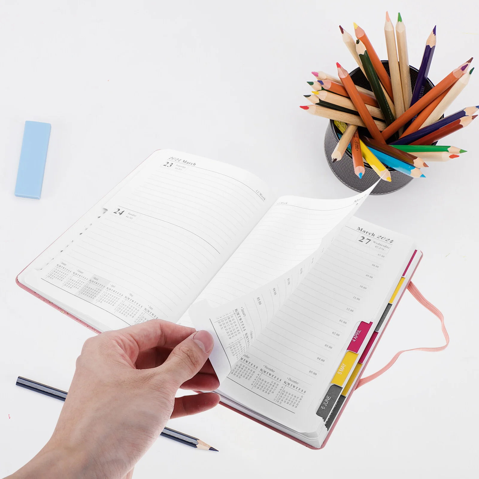

Dividing Line Yearly Notebook Dividers Planning Portable Students Multi-function Writing Notebook Schedule Notebooks Students