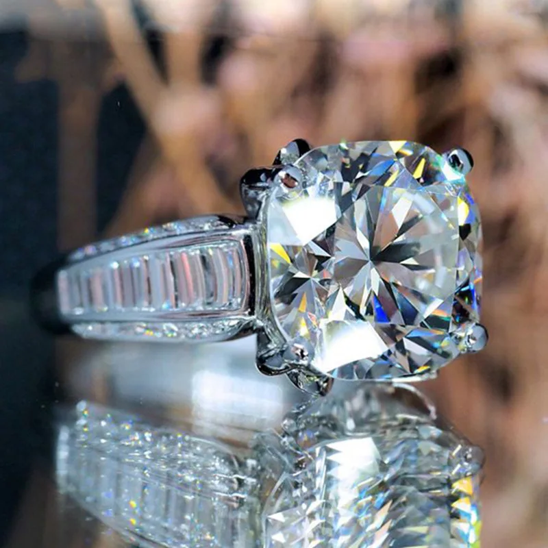 

Fashion Luxury Promise Love Zircon Wedding Rings For Women Gothic Cubic Zirconia Engagement Ring Wholesale Lots Bulk