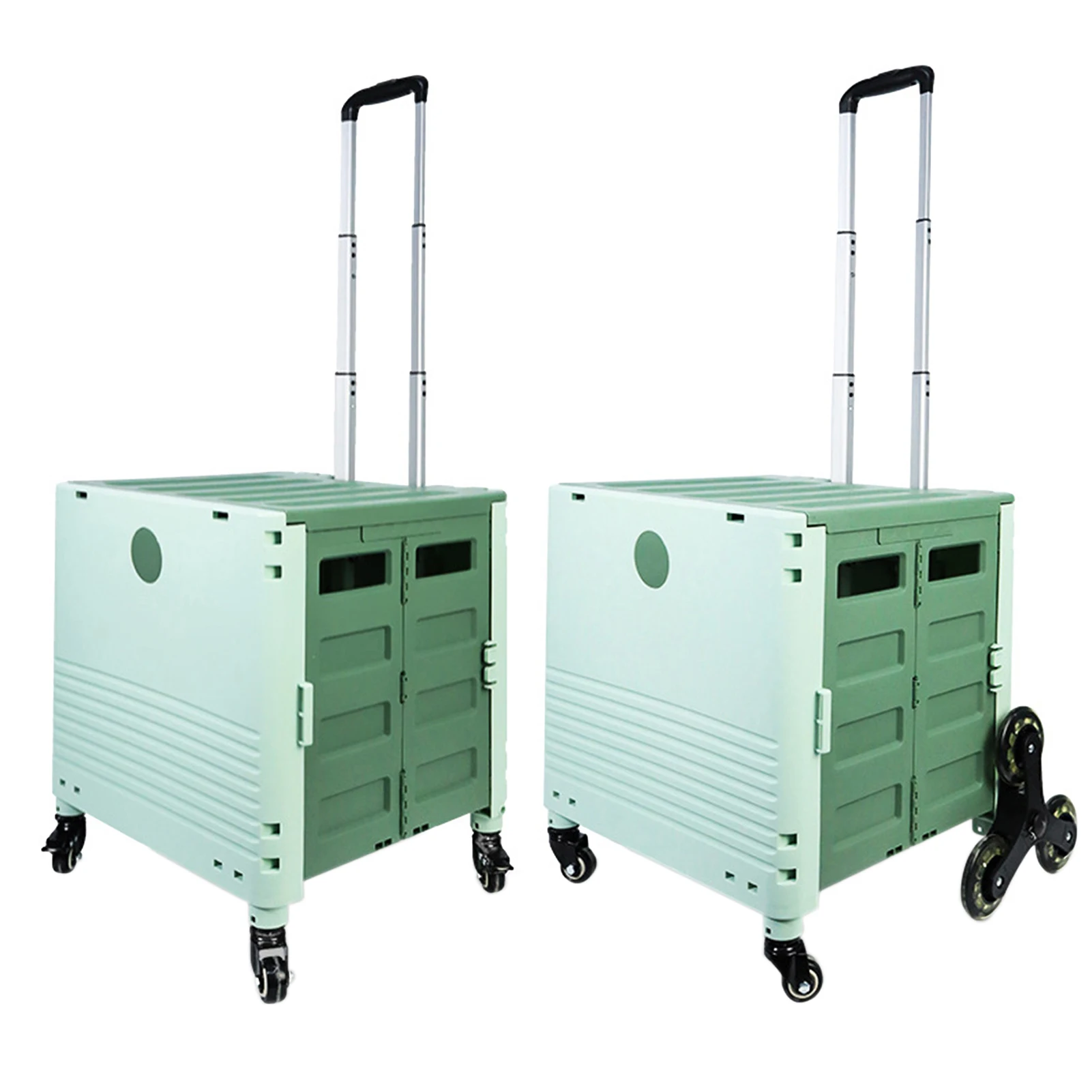 

Rolling Carts With Wheels Large Capacity Rolling Cart With Telescopic Handle Portable Folding ABS Box With Wheels For On The Go