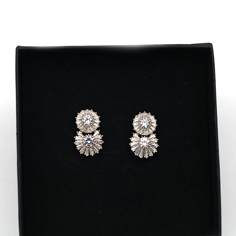 Женские серьги-подвески MADALENA SARARA S925, серьги в виде цветка с инкрустацией стразами