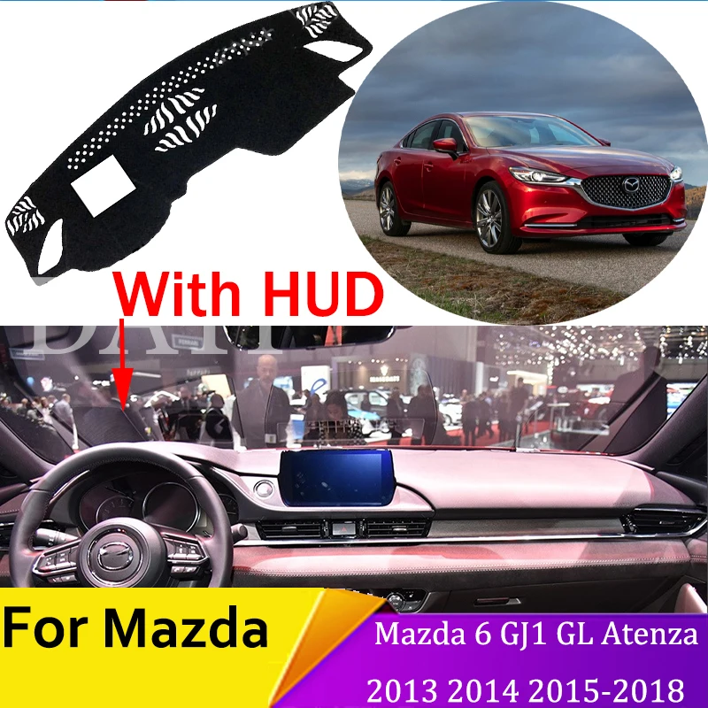 

Защитная накладка на приборную панель автомобиля для Mazda 6 2013 2014 2015 2016-2018 GJ1 GL Atenza, внутренние противоскользящие автомобильные аксессуары