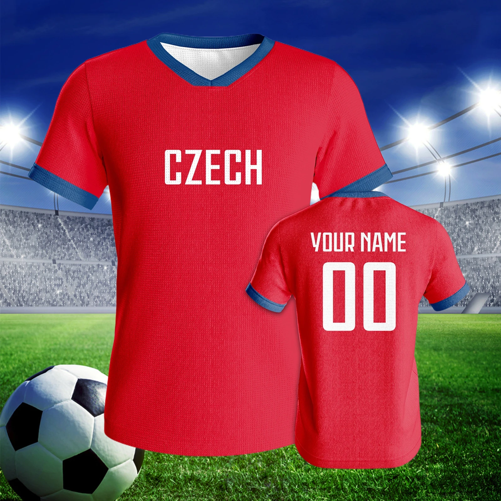 Футбольная майка на заказ дышащая футбольная команда Чешской Республики