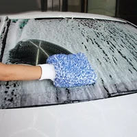 soft absorbancy glove high density car cleaning ultra soft easy to dry auto detailing microfiber madness wash mitt cloth d0uc
