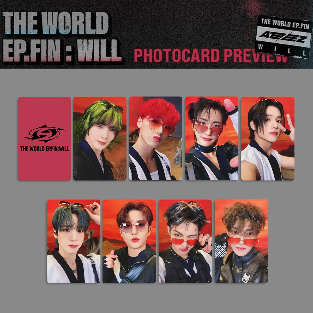 

Фотокарточки ATEEZ THE WORLD EP.FIN:WILL San Mingi Wooyoung
