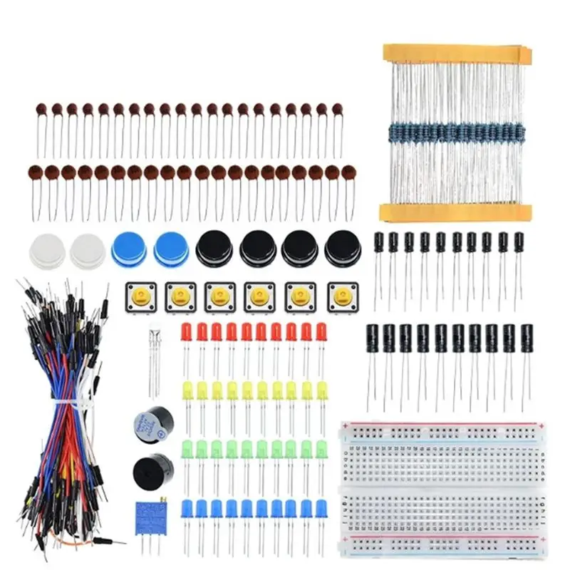 

Old 400 hole Breadboard kit R3 resistor/LED/capacitor/bridge/Breadboard kit box