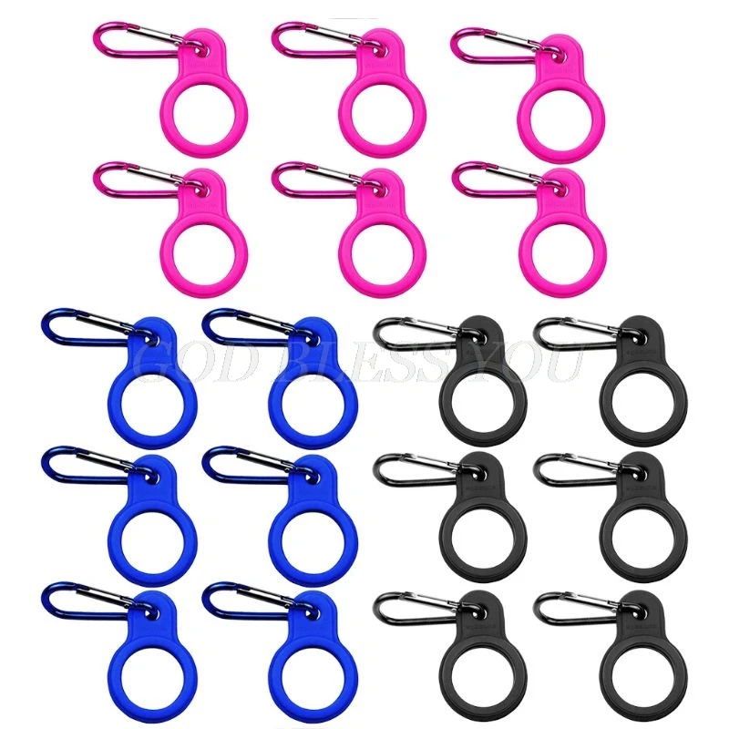 

Activities With Silicone Carrier Outdoor Water Holder Traveling Hiking Bottle Bottle For 6pcs Bike Carabiner Hook Camping Clip