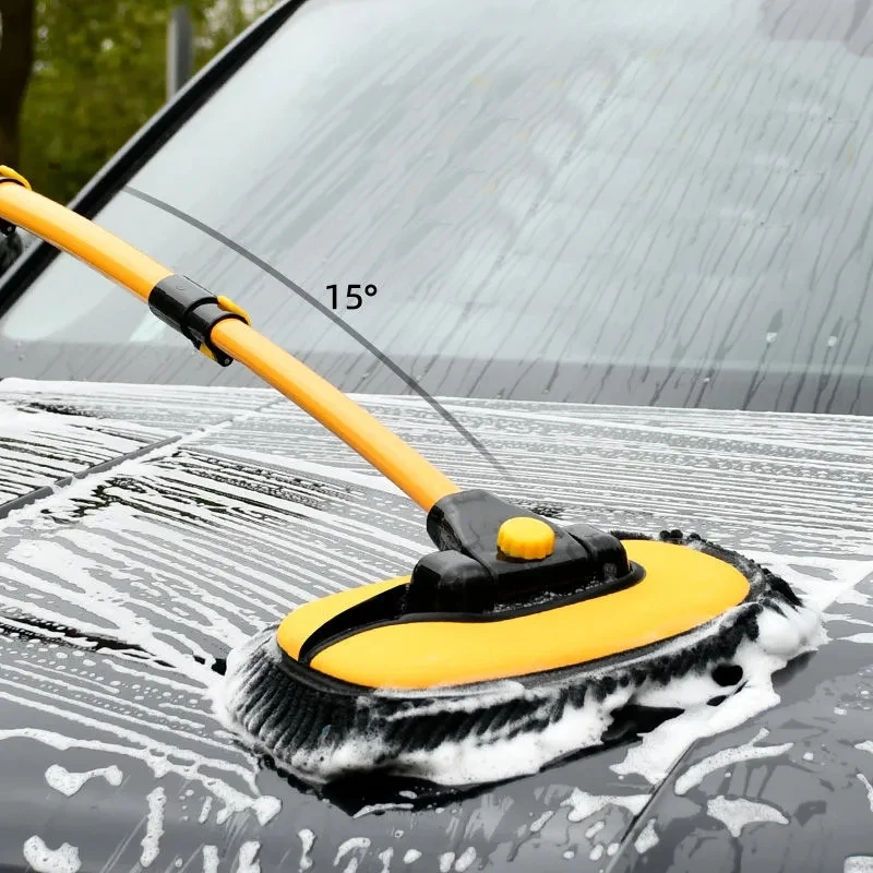Car Wash Brush Automotive Wash Mop Car Cleaning Tools Telescoping Long Handle Mop Chenille Broom Auto Accessories