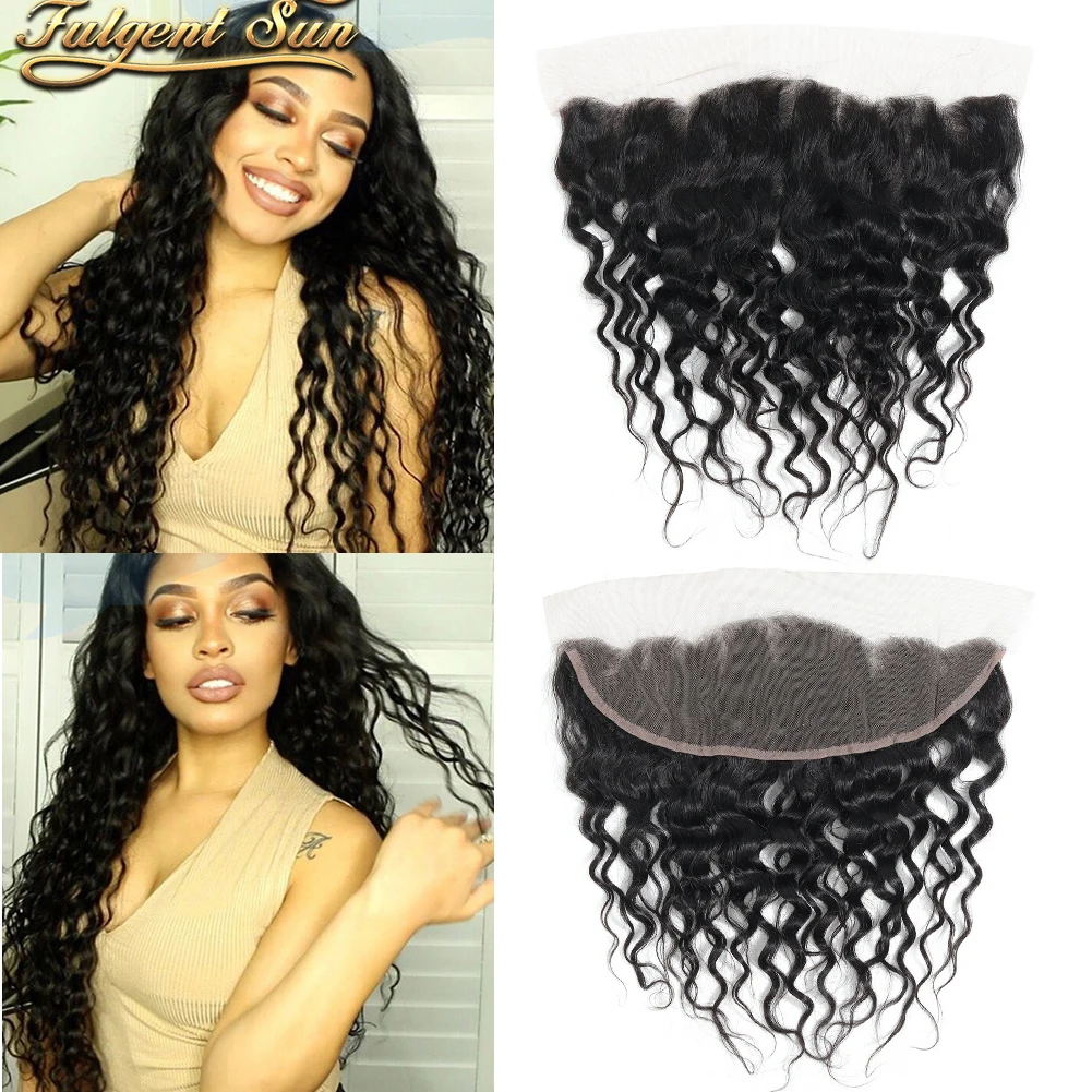 Water Wave Hair Ear To Ear Lace Frontal Hd 13x4 Lace Frontal Remy Hair Transparent Frontal Pre Plucked Baby Hair Frontal Only