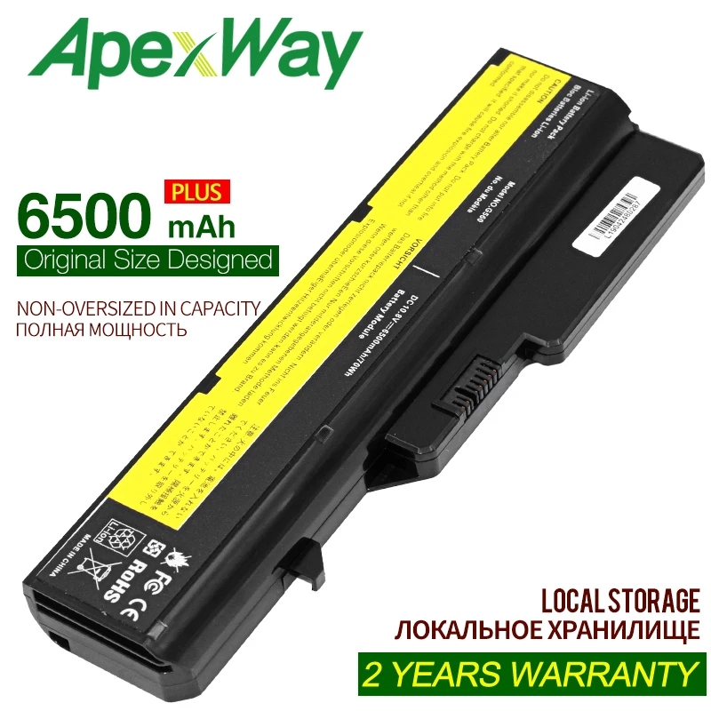 

Аккумулятор ApexWay 6500 мАч L09S6Y02 для ноутбука Lenovo IdeaPad G460 G470 G570 G560 V360 V370 V470 Z460 Z465 B470 B570 L09L6Y02