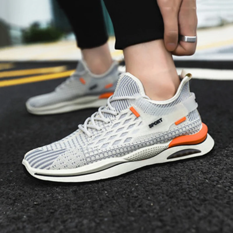 Мужская обувь удобные кроссовки дышащая для бега сетчатая спортивная тенниса