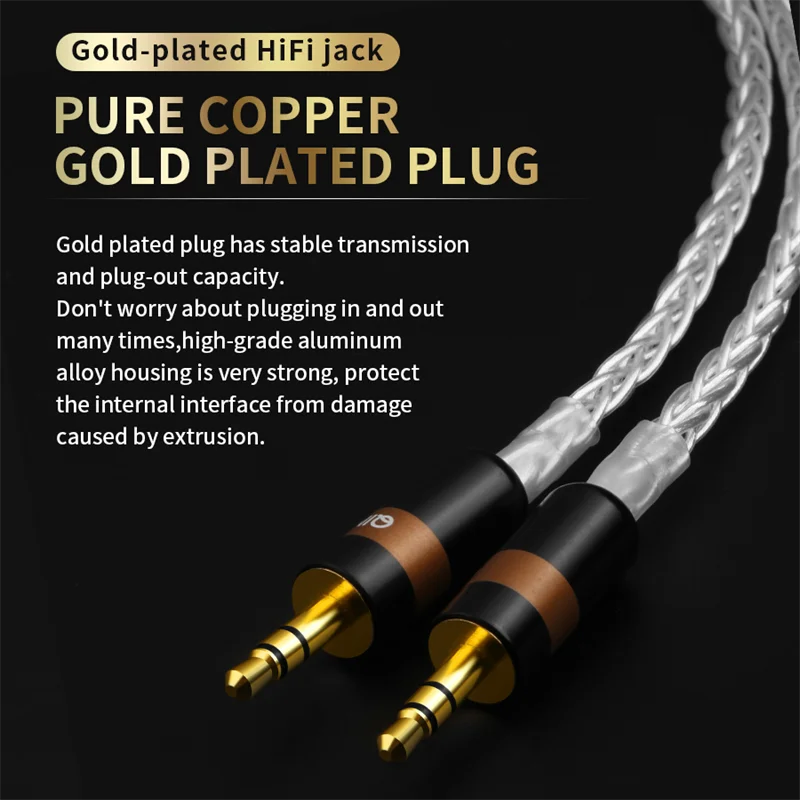 

HiFi 3,5 мм разъем AUX кабель, однокристальный посеребренный ПК мобильный телефон автомобильный усилитель, динамик, аудио соединительная линия