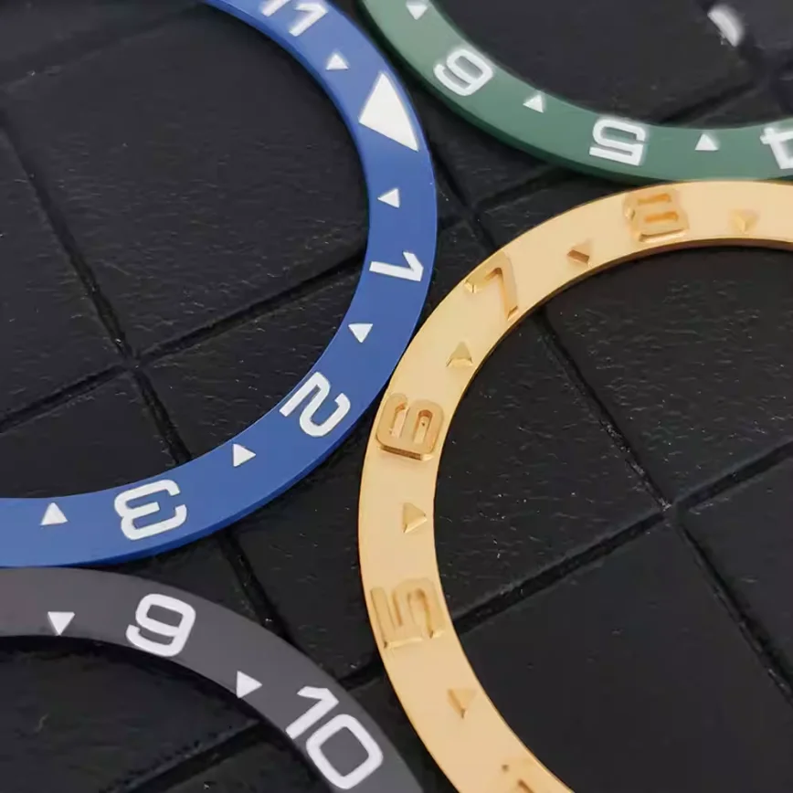 39MM Watch Bezel Insert Ceramic Convex Ring Steel Convex Ring Flat Bezel Opening 39MM Outer Diameter 32MM Inner Diameter