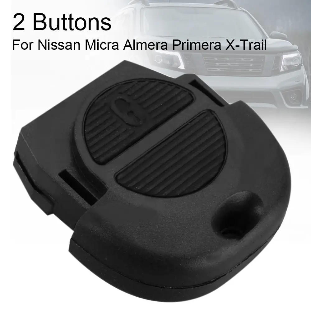 

Smart Auto Remote Key Cover Shell 2 Buttons Black Key Cover Shell for Nissan Micra Almera Primera X-Trail Navara Patrol Maxima